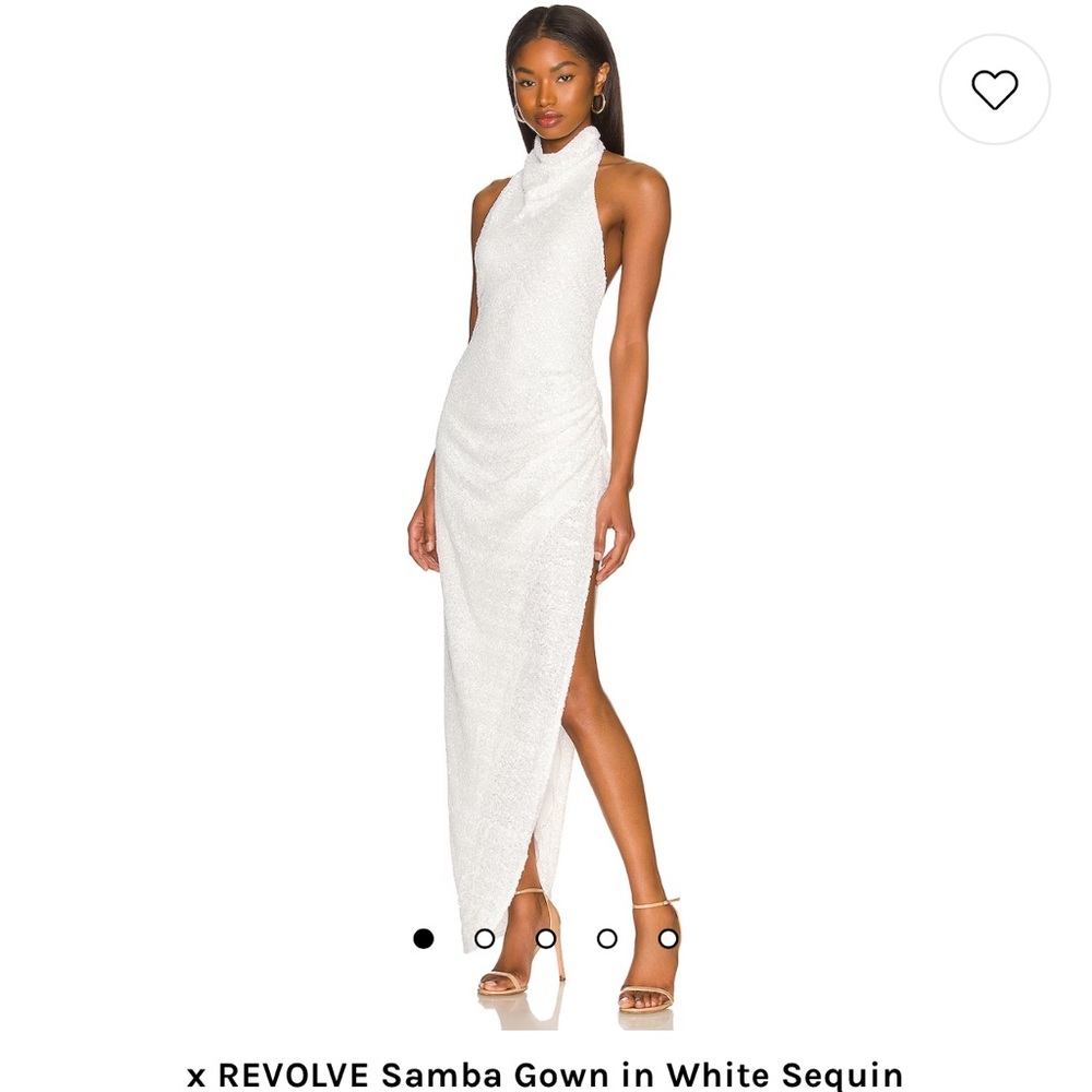 Amanda Uprichard x REVOLVE Samba Gown in White Sequin